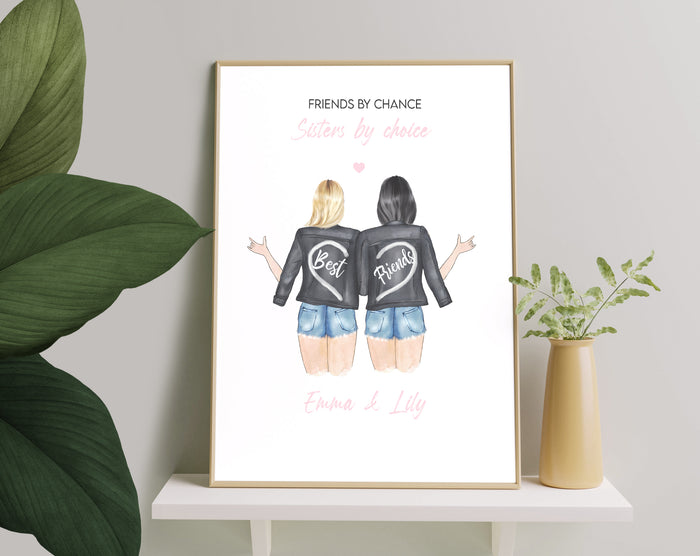 Personalized Picture Gift for Bestie, Perfect Customised Exclusive Gift, Best friend print, Best friend gift, Friendship print, Friendship Gift, Personalised Best Friend print