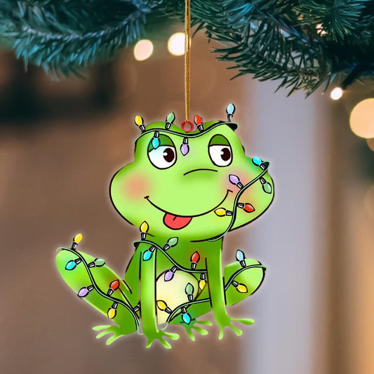 Frog Christmas Light Hanging Ornament Christmas Tree Ornament Godmerc - Best gifts your whole family