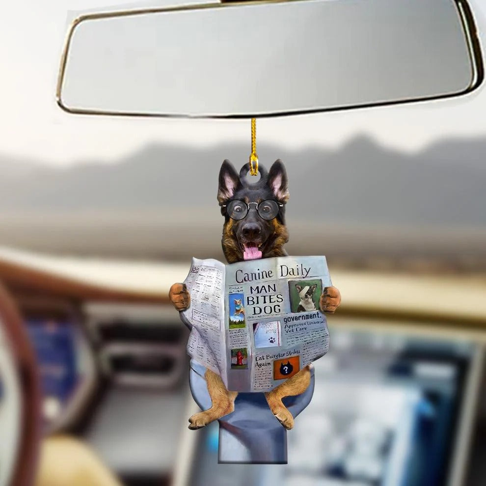 Funny German Shepherd Shape Hanging Ornament Dog Ornament For Ca - Best gifts your whole family