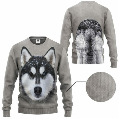 3D Husky Cosplay Custom Tshirt Hoodie Appreal