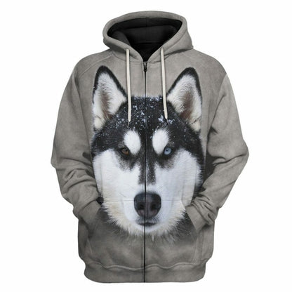 3D Husky Cosplay Custom Tshirt Hoodie Appreal