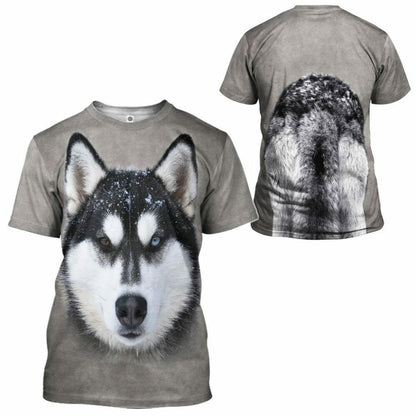 3D Husky Cosplay Custom Tshirt Hoodie Appreal
