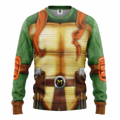3D Michelangelo TMNT Mike Mikey Cosplay Custom Tshirt Hoodie Apparel