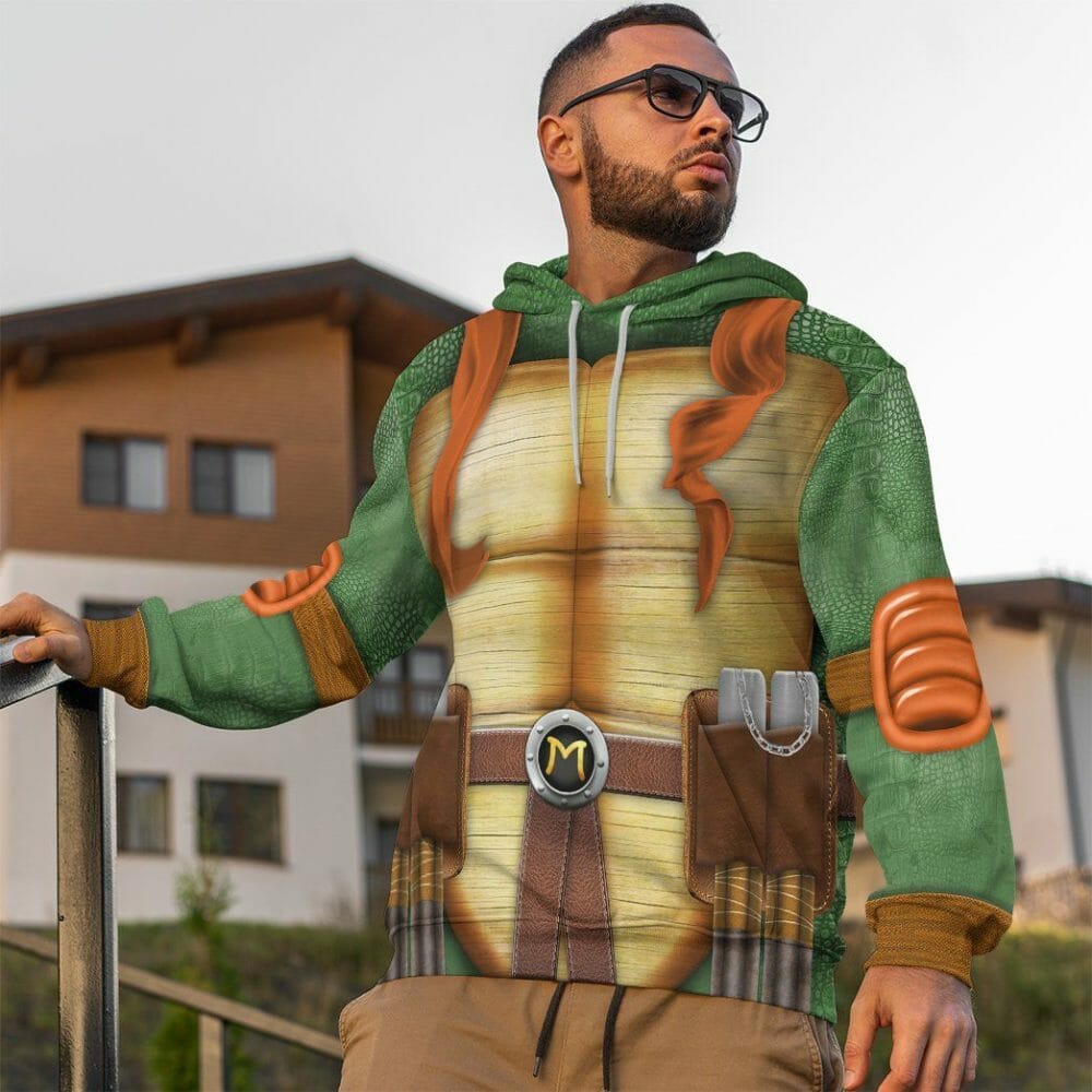 3D Michelangelo TMNT Mike Mikey Cosplay Custom Tshirt Hoodie Apparel