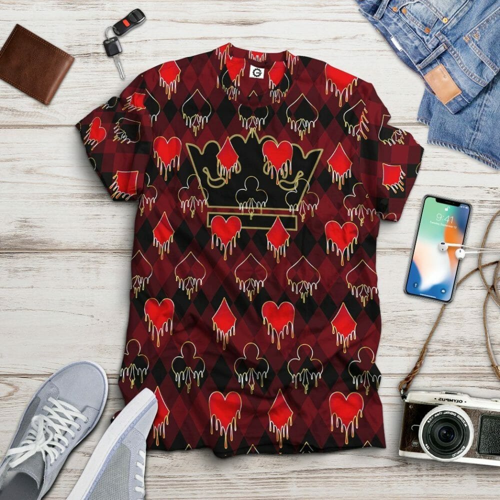  3D King Queen Blackjack Custom Hoodies
