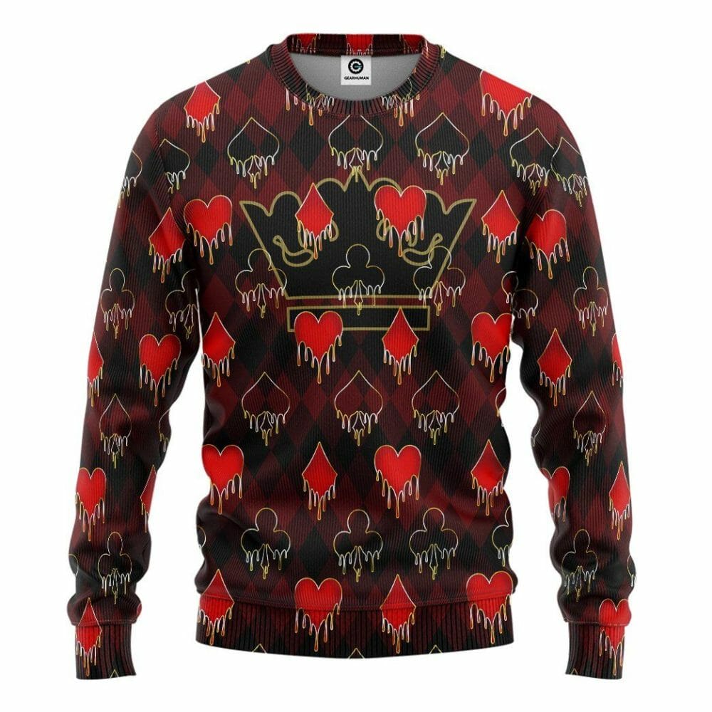  3D King Queen Blackjack Custom Hoodies