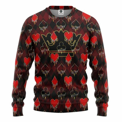  3D King Queen Blackjack Custom Hoodies