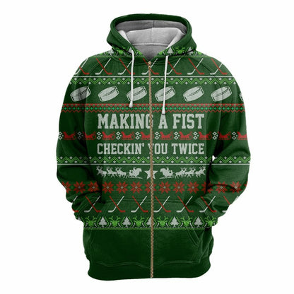  Hockey Christmas - 3D All Over Printed Shirt Tshirt Hoodie Apparel
