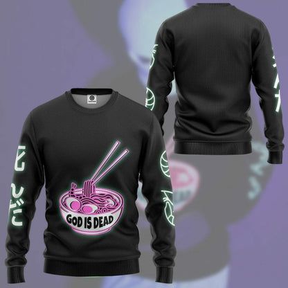 s 3D God is Dead Glow In The Dark Jumper Custom Shirt