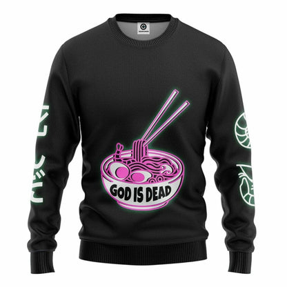 s 3D God is Dead Glow In The Dark Jumper Custom Shirt
