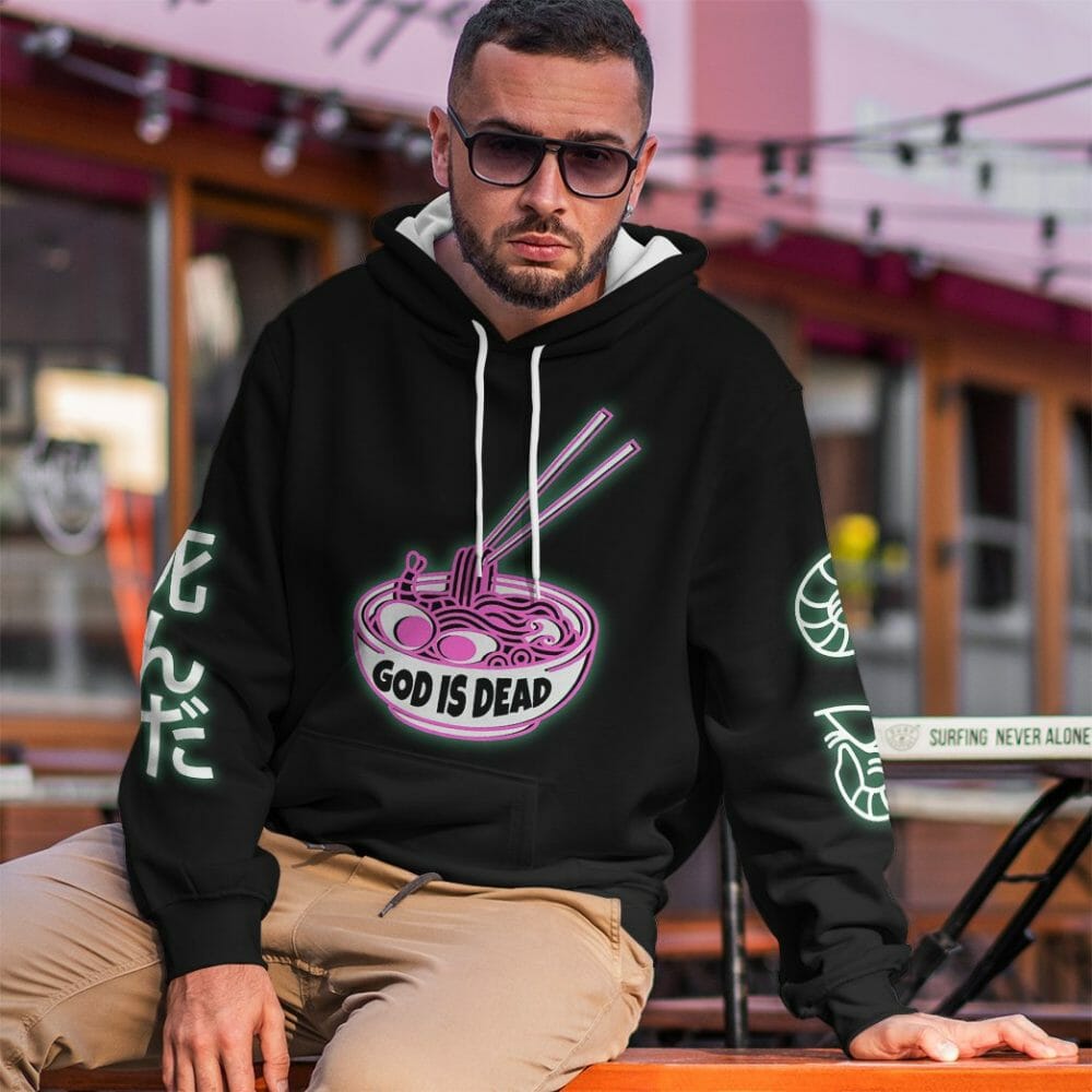 s 3D God is Dead Glow In The Dark Jumper Custom Shirt