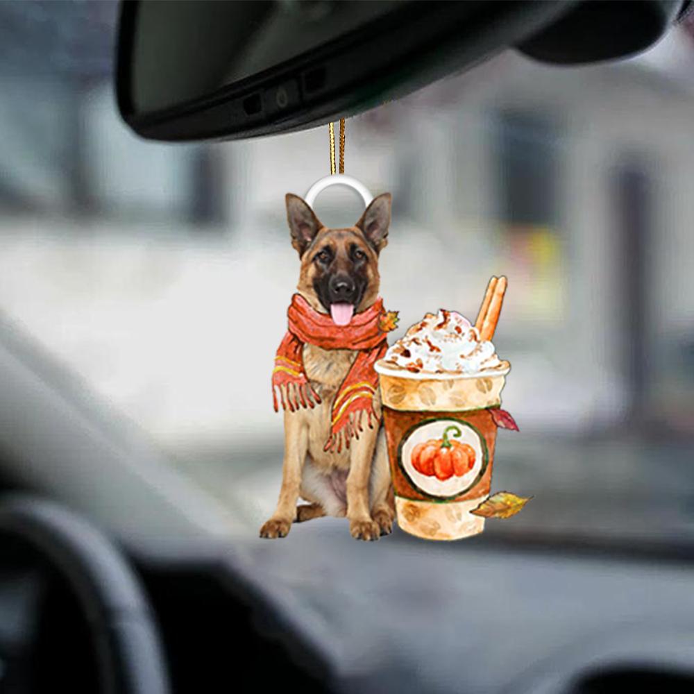 German Shepherd 2-Pumpkin Spice Kinda-Two Sided Ornament - Best gifts your whole family