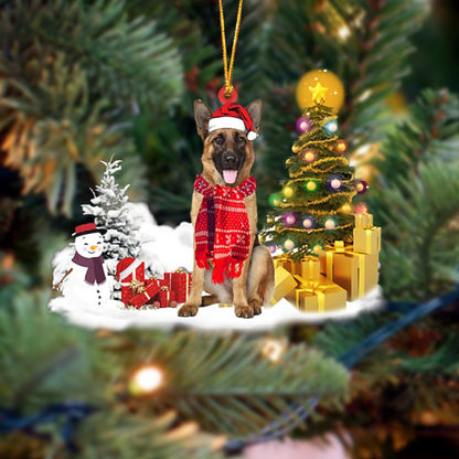 German Shepherd Christmas Ornament Christmas Tree Hanging Acrylic Ornament Gift - Best gifts your whole family