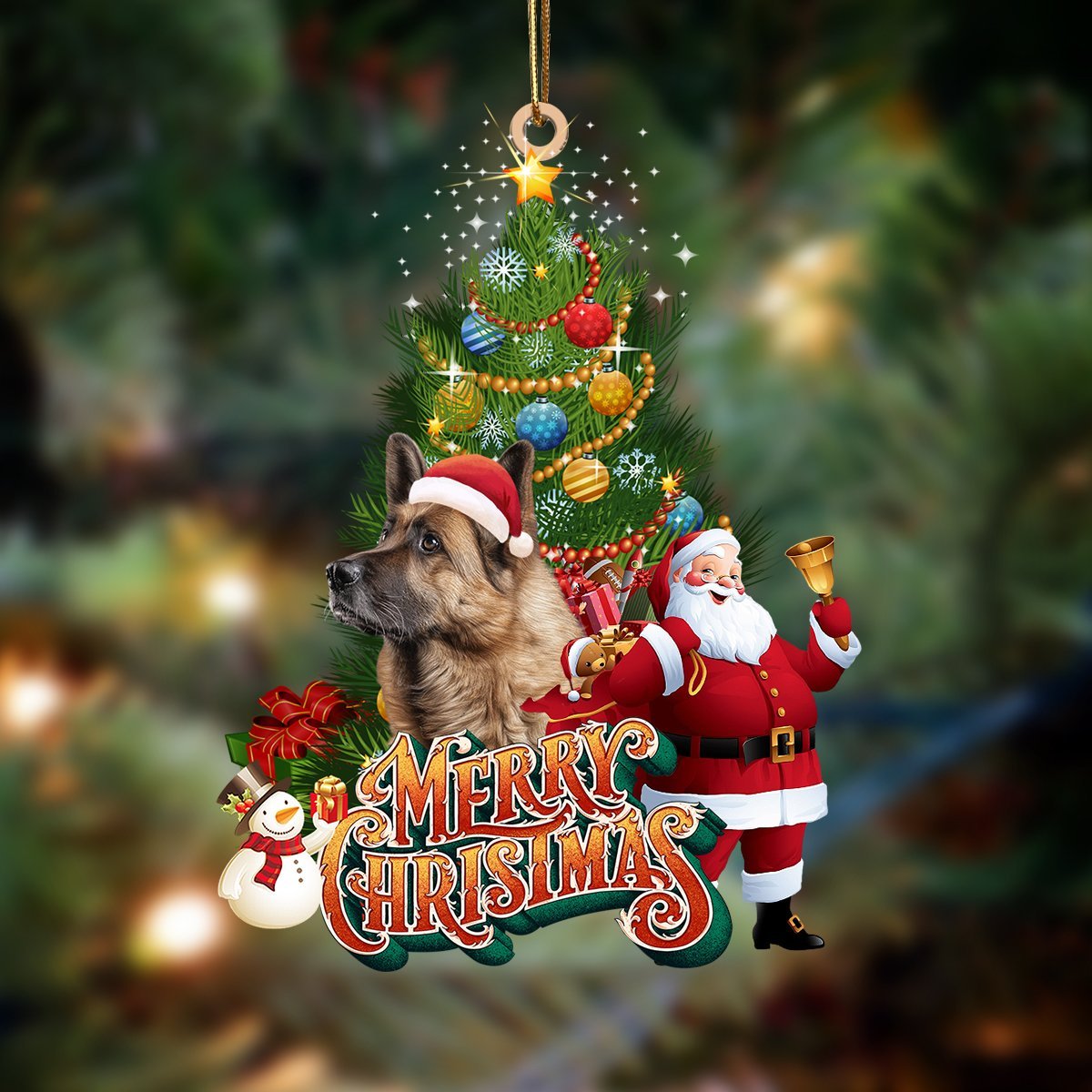 German Shepherd-Christmas Tree&Dog Hanging Ornament - Best gifts your whole family