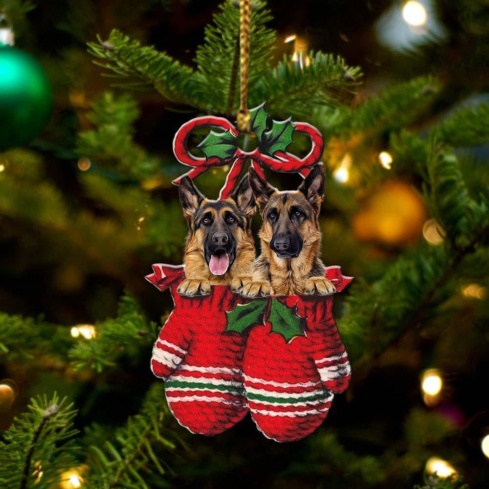 German Shepherd Inside Your Gloves Christmas Holiday-Two Sided Ornament Christmas 2022 Ornament Gift - Best gifts your whole family