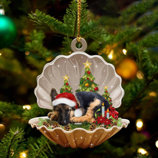German Shepherd3-Sleeping Pearl In Christmas Two Sided Ornament - Best gifts your whole family