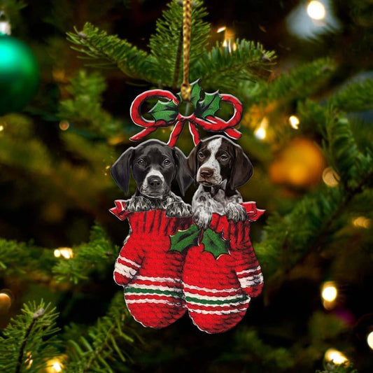 German Shorthaired Pointer Inside Your Gloves Christmas Holiday-Two Sided Ornament, Christmas Ornament - Best gifts your whole family