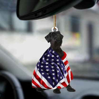 Giant Schnauzer American Patriot Flag Two Sided Ornament - Best gifts your whole family