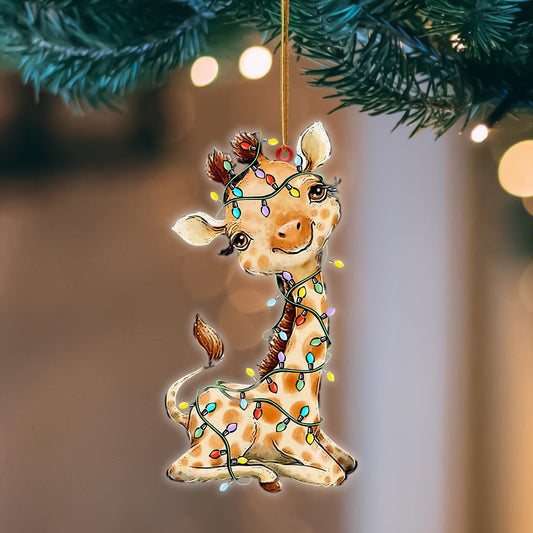 Giraffe Christmas Light Hanging Ornament, Animal Christmas Ornaments - Best gifts your whole family