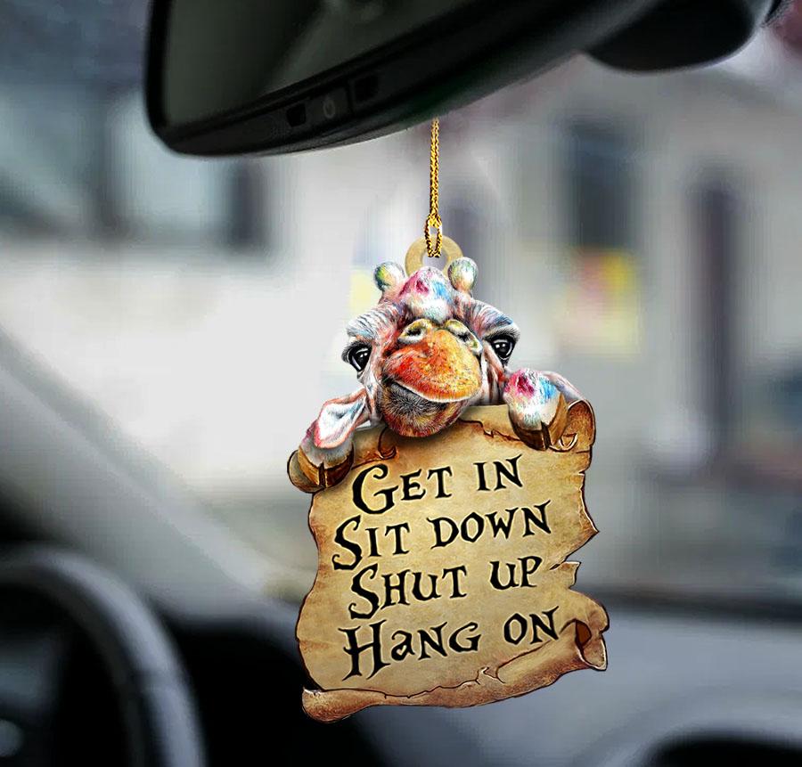 Giraffe Get In Giraffe Lover Two Sided Ornament, Giraffe Animal Car Ornaments Gifts - Best gifts your whole family
