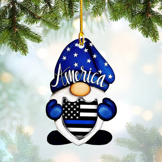 Gnome Police Custom Shaped Ornament - Dah 166 Car Ornament - Best gifts your whole family