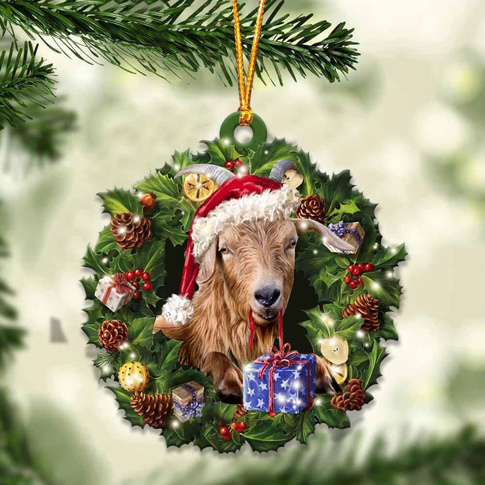 Goat and Christmas gift for her gift for him gift for Goat lover ornament, Christmas Ornament, Car Ornament - Best gifts your whole family