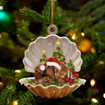 Goat3-Sleeping Pearl In Christmas Two Sided Ornament - Best gifts your whole family