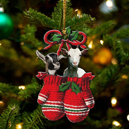 Goats Inside Your Gloves Christmas Holiday-Two Sided Ornament Christmas 2022 Ornament Gift - Best gifts your whole family