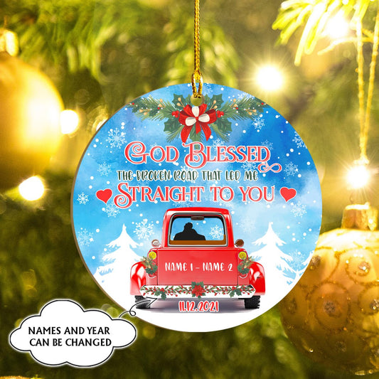 God Bless - Custom Ornament - Dah 95 Car Ornament - Best gifts your whole family
