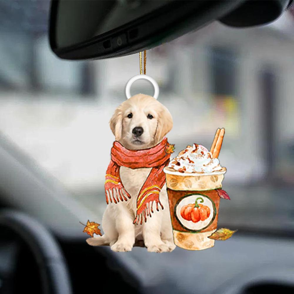 Golden Retriever 1-Pumpkin Spice Kinda-Two Sided Ornament - Best gifts your whole family