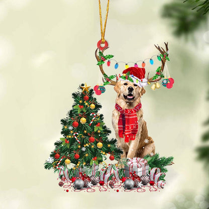 Golden Retriever 2-Christmas Tree Gift Hanging Ornament - Best gifts your whole family