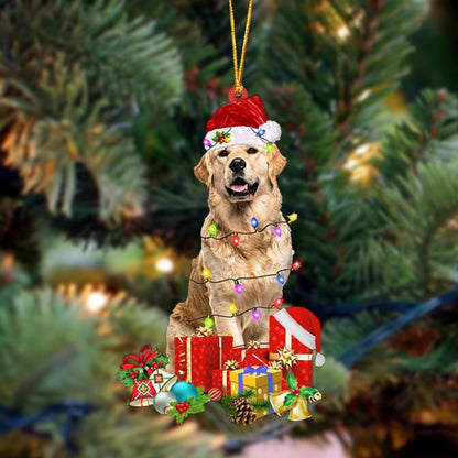 Golden Retriever 2-Dog Be Christmas Tree Hanging Ornament - Best gifts your whole family