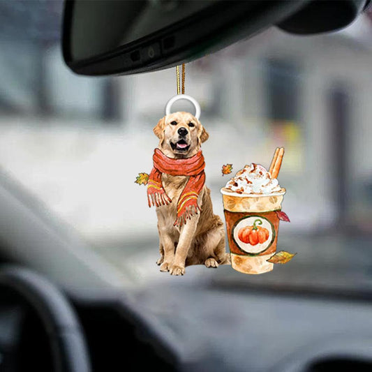 Golden Retriever 2-Pumpkin Spice Kinda-Two Sided Ornament - Best gifts your whole family