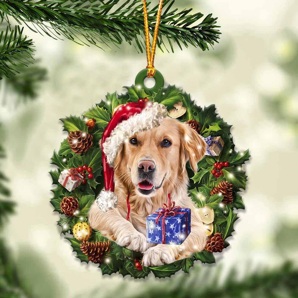 Golden Retriever and Christmas gift for her gift for him gift for Golden Retriever lover ornament, Christmas Ornament - Best gifts your whole family