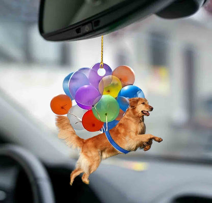 Golden Retriever Fly With Bubbles Dog Hanging Ornament Dog Ornament Godmerc - Best gifts your whole family
