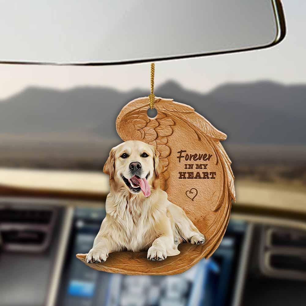 Golden Retriever Forever In My Heart Hanging Ornament-2D Effect - Best gifts your whole family