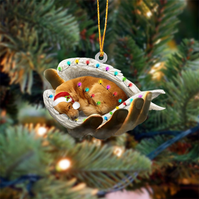 Golden Retriever Sleeping Angel In God Hand Christmas Ornament Godmerch Ornament - Best gifts your whole family