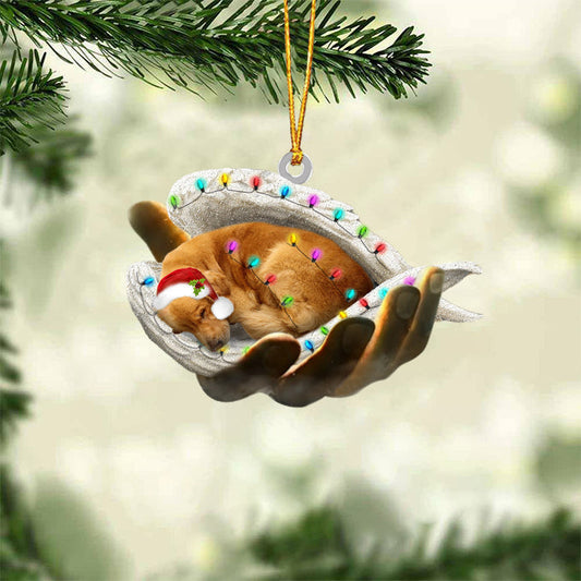 Golden Retriever Sleeping Angel In God Hand Christmas Ornament Godmerch Ornament - Best gifts your whole family