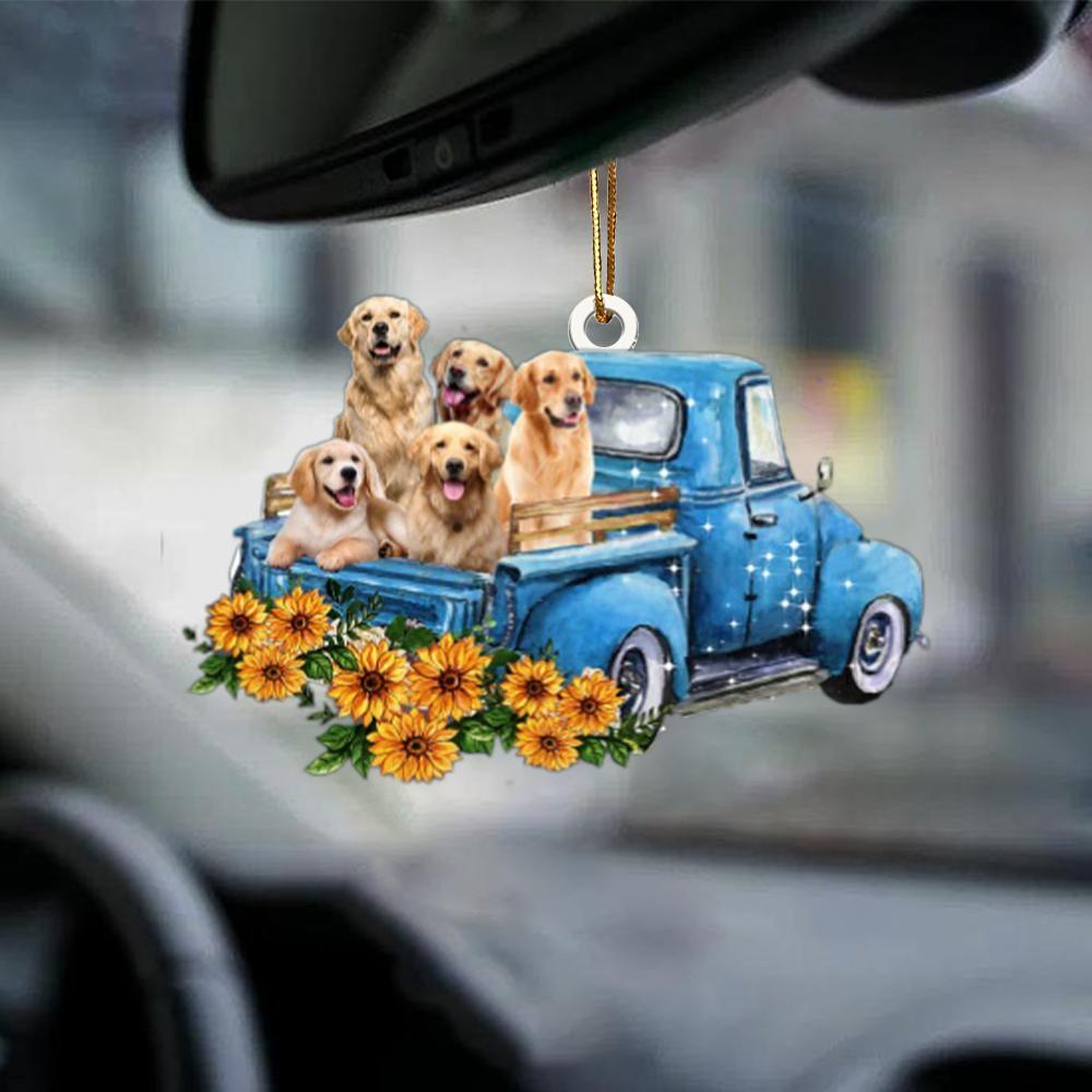 Golden Retriever -Take The Trip Classic- Two Sided Ornament - Best gifts your whole family