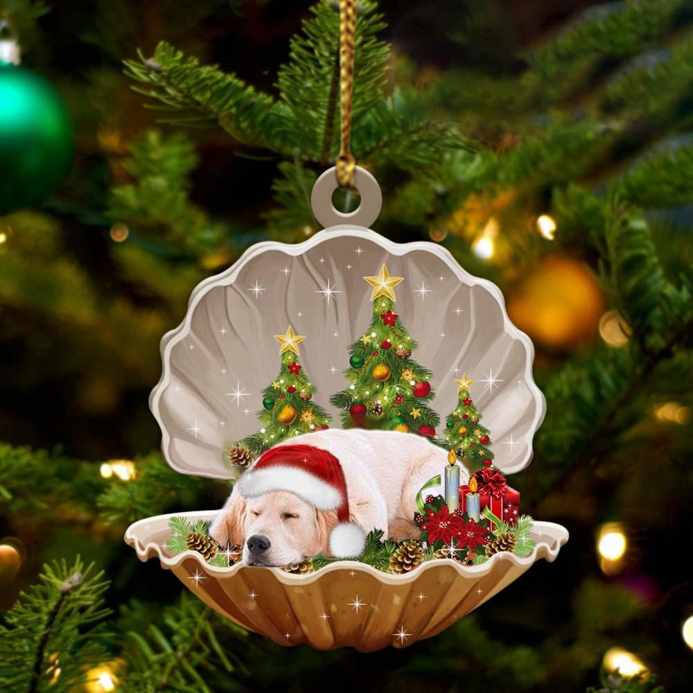 Golden Retriever3-Sleeping Pearl In Christmas Two Sided Ornament - Best gifts your whole family