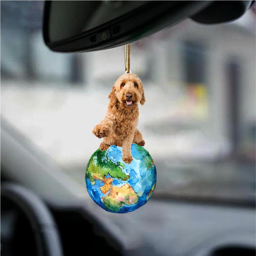 Goldendoodle-Around My Dog-Two Sided Ornament - Best gifts your whole family