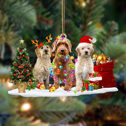 Goldendoodle-Christmas Dog Friends Hanging Ornament - Best gifts your whole family