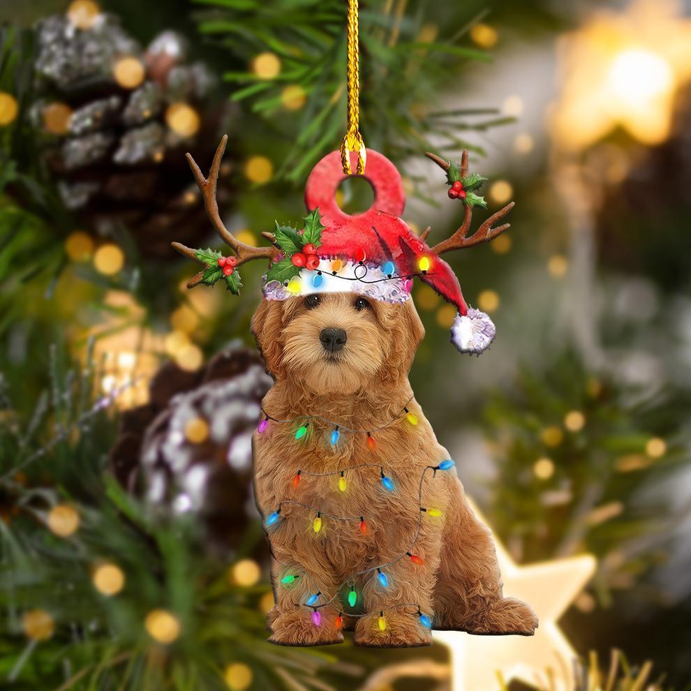 Goldendoodle Christmas Shape Ornament - Best gifts your whole family