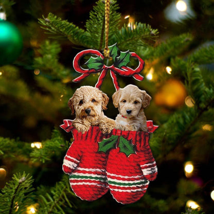 Goldendoodle Inside Your Gloves Christmas Holiday-Two Sided Ornament Christmas 2022 Ornament Gift - Best gifts your whole family