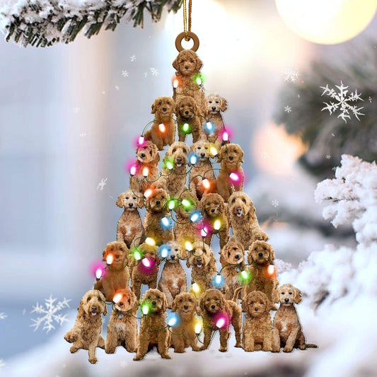 Goldendoodle Lovely Tree Gift For Goldendoodle Lover Gift For Dog Mom Ornament - Best gifts your whole family