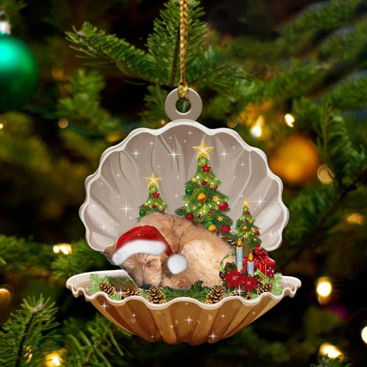 Goldendoodle-Sleeping Pearl In Christmas Two Sided Ornament - Best gifts your whole family