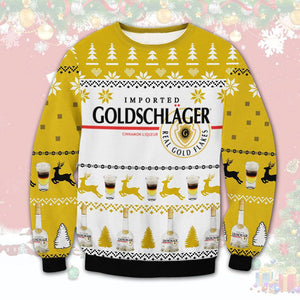 Goldschlager cinnamon liqueur Ugly Sweater, Christmas Ugly Sweater, Christmas Gift, Gift Christmas 2022