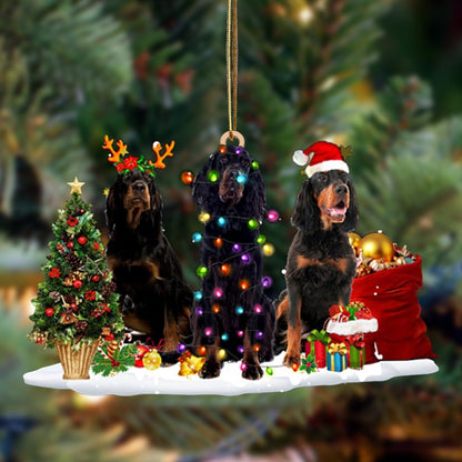 Gordon Setter-Christmas Dog Friends Hanging Ornament - Best gifts your whole family