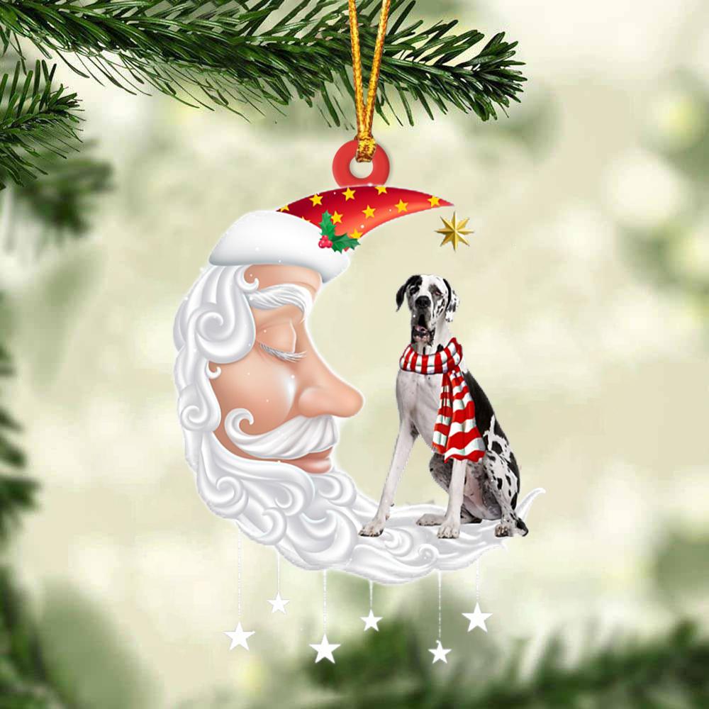 Great Dane 2 With Santa Christmas Ornament Dog Christmas Ornament - Best gifts your whole family