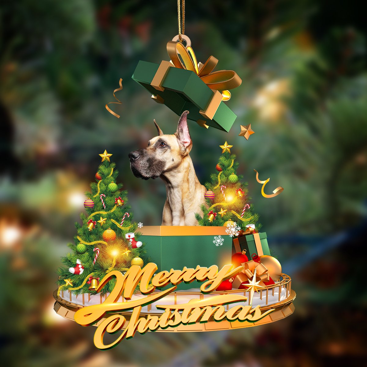 Great Dane-Christmas Gifts&Dogs Hanging Ornament - Best gifts your whole family